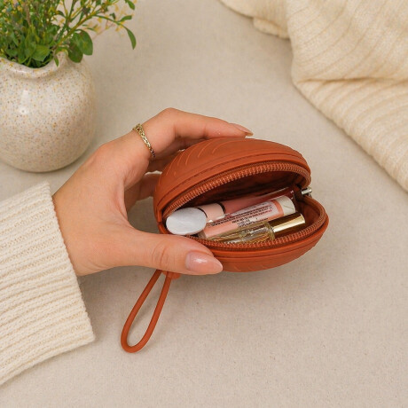 Monedero silicona con colgante Naranja