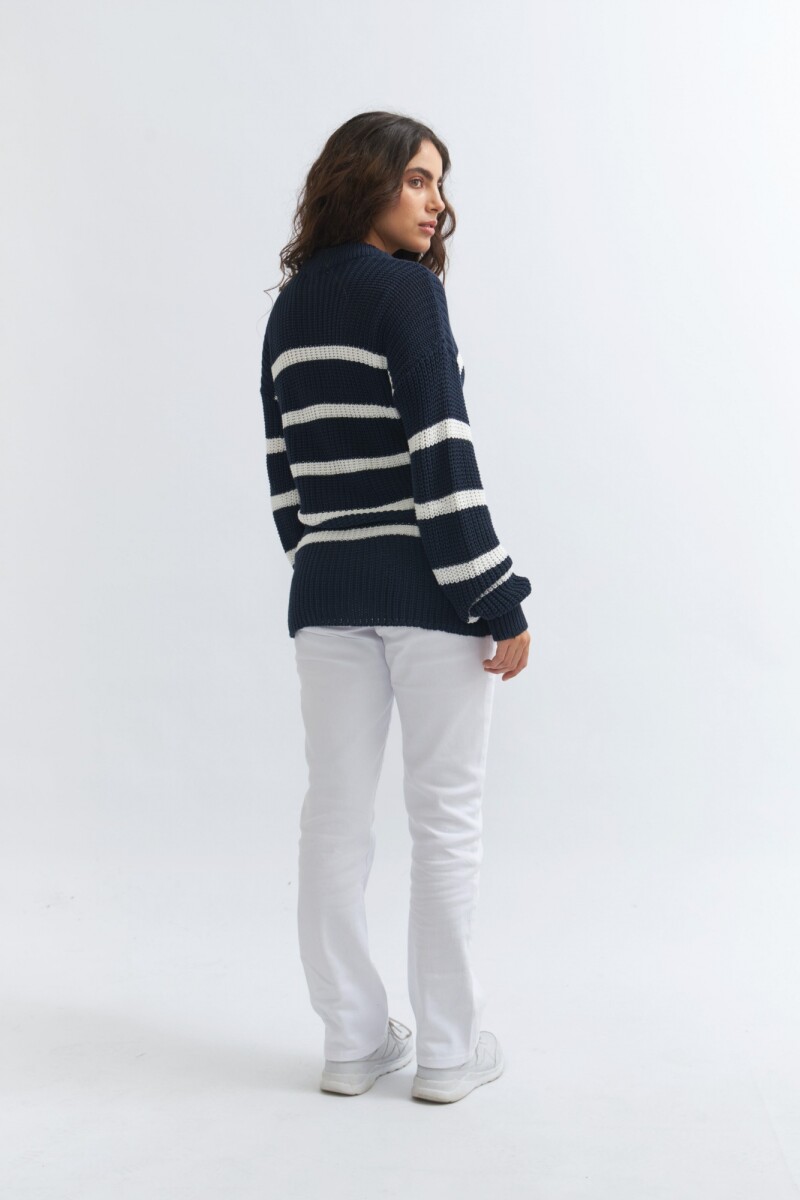 Sweater estilo navy AZUL MARINO