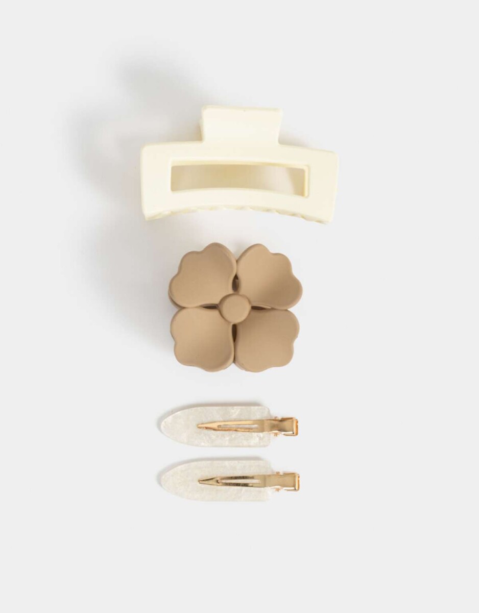 Accesorios Pelo Set Con flores - Combinacion Bicolor 