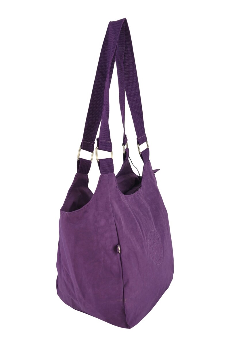 Bolso de Hombro en Tafeta Amasada Violeta