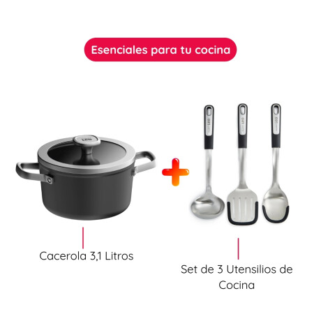 Cacerola 3.1 Litros con Set Utensilios 3 Piezas Berghoff Cacerola 3.1 Litros con Set Utensilios 3 Piezas Berghoff