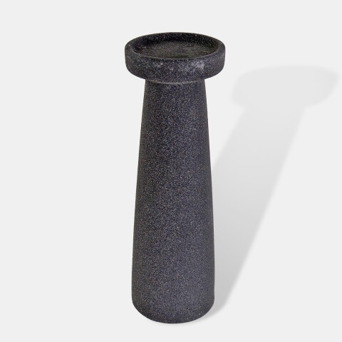 PORTA VELA CERAMICA GRIS OSC 10X10X31.2CM Unica