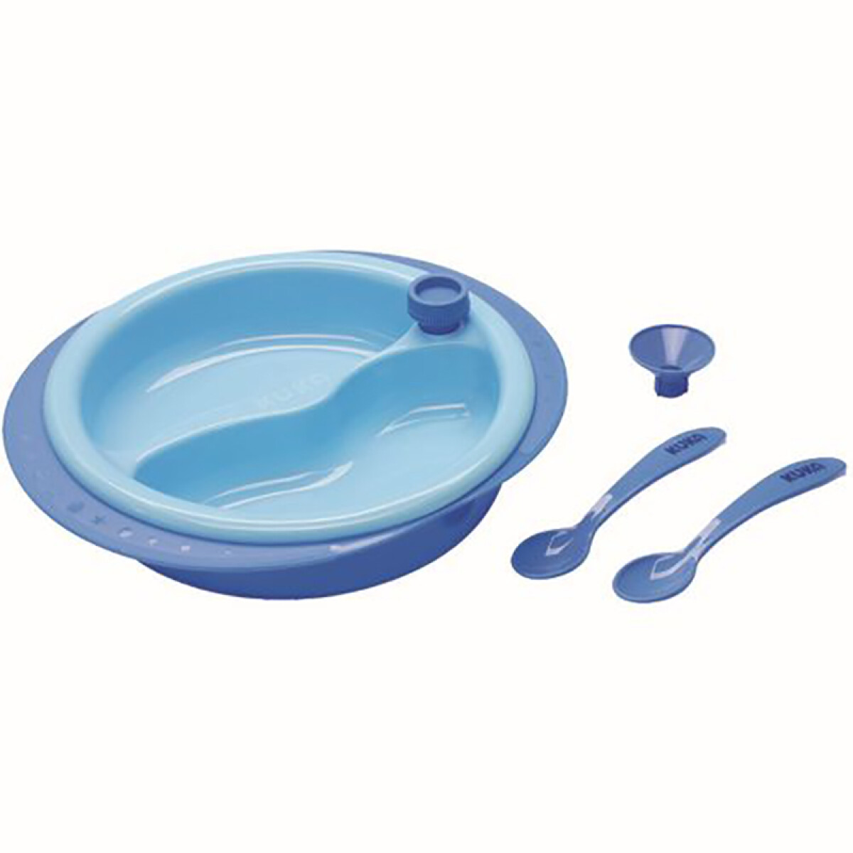 Kuka set de plato térmico y cucharas - Azul 