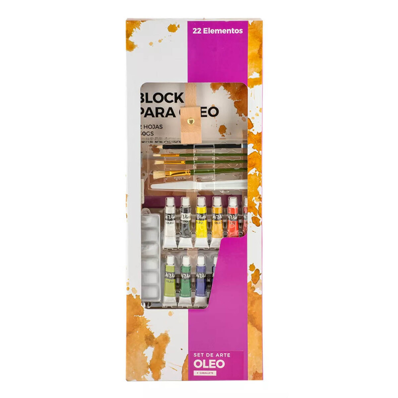 Set De Arte de pintura al óleo con Caballete Set De Arte de pintura al óleo con Caballete