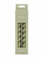 VELA CILINDRICA TORNEADA SET X 2 VERDE
