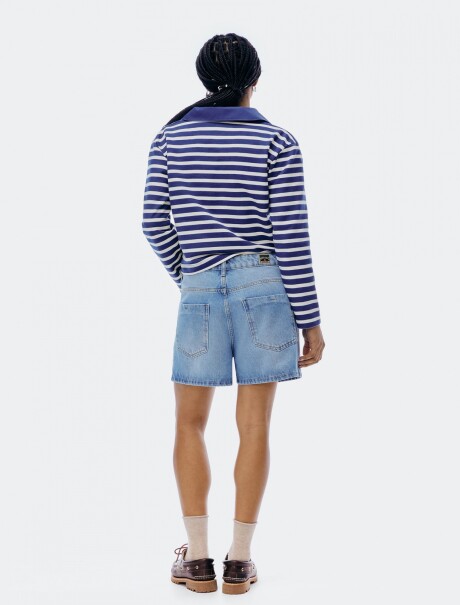 SHORT DE CINTURA MEDIA AZUL