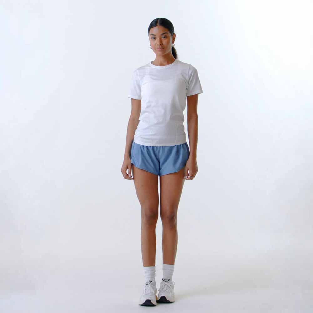 Top Feather Tech+ Short-Sleeve Mujer Classic White