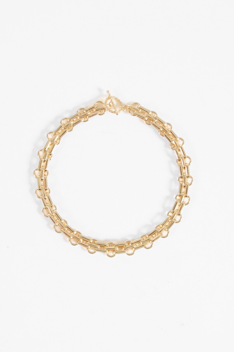 Collar choker eslabones dorado