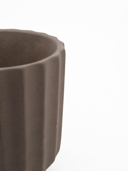 MACETA DE CERAMICA DECO TAUPE