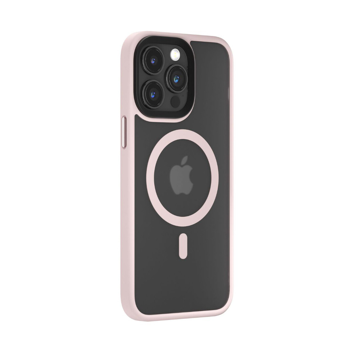 Protector Case Transparente con MagSafe Pino Series Devia para iPhone 15 - Pink sand 