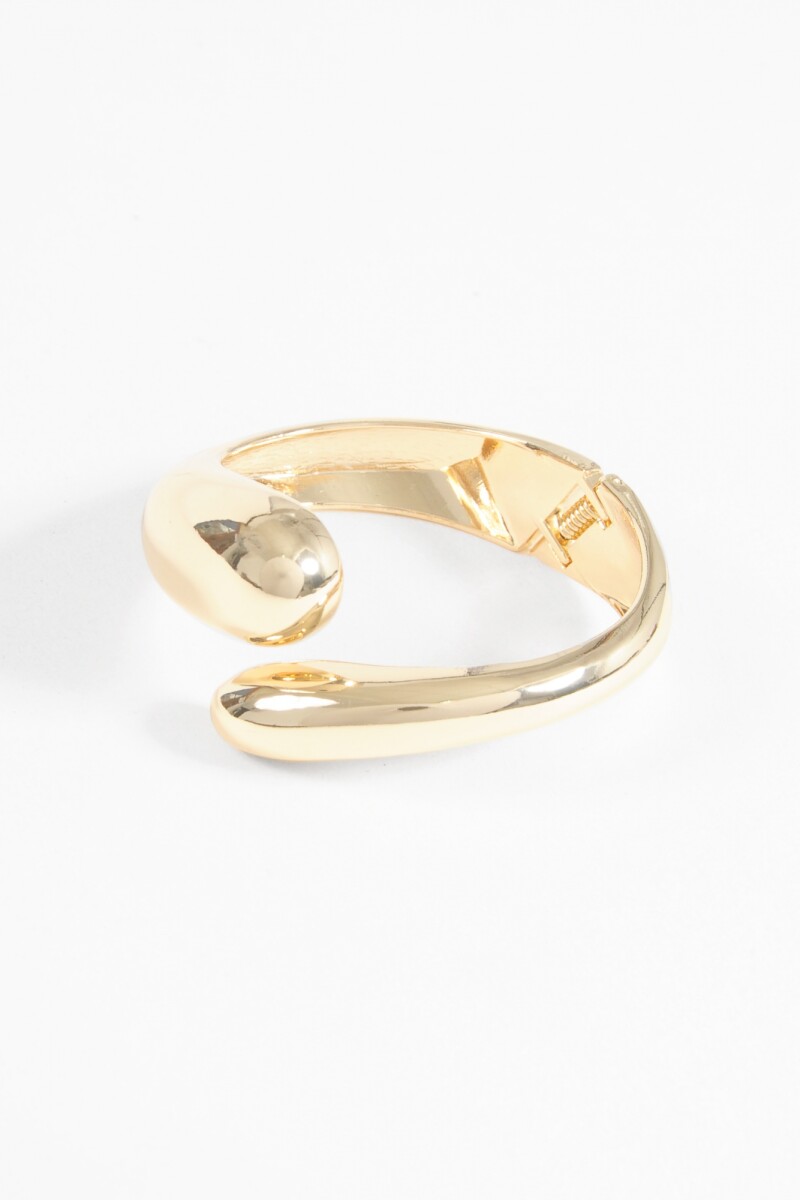 Brazalete cuff wavy dorado