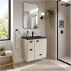 Mueble de baño suspendido Nuevo Orquídea 60cm Nude Bacha negra Mueble De Baño Suspendido Nuevo Orquídea 60cm Nude Bacha Negra