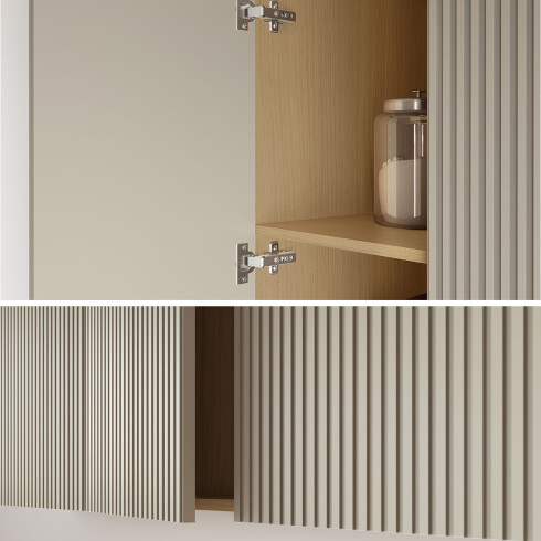 Aéreo Cocina 80cm MDF 2 Puertas GAMAS DE BEIGE
