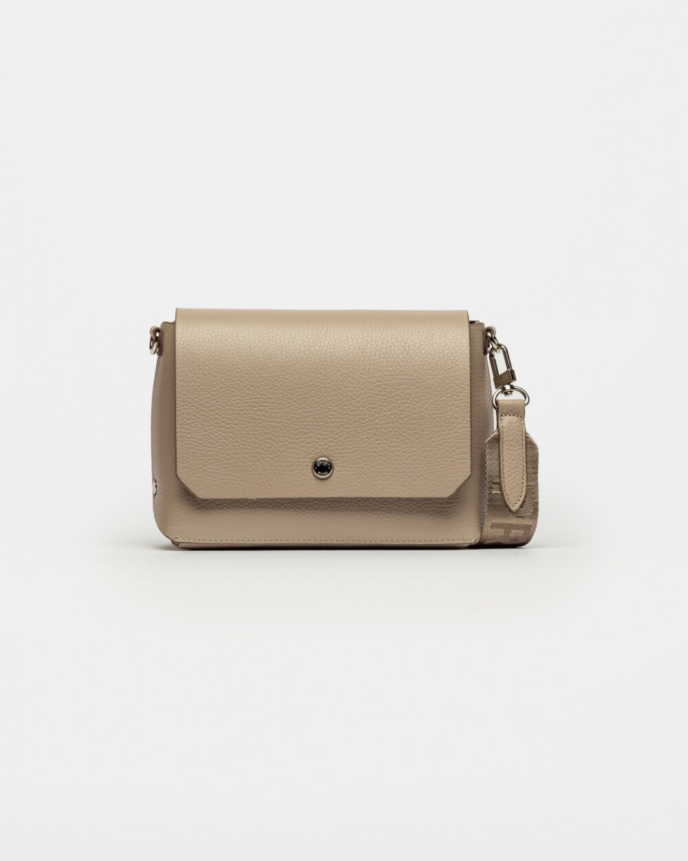 Bandolera Menorca En Cuero Graneado Taupe