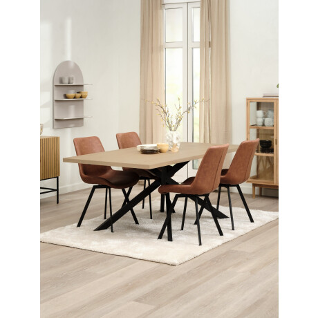 Mesa De Comedor Nortoft 95X200 Roble/Negro