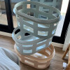 Canasto cesto para ropa sucia apilable Beige