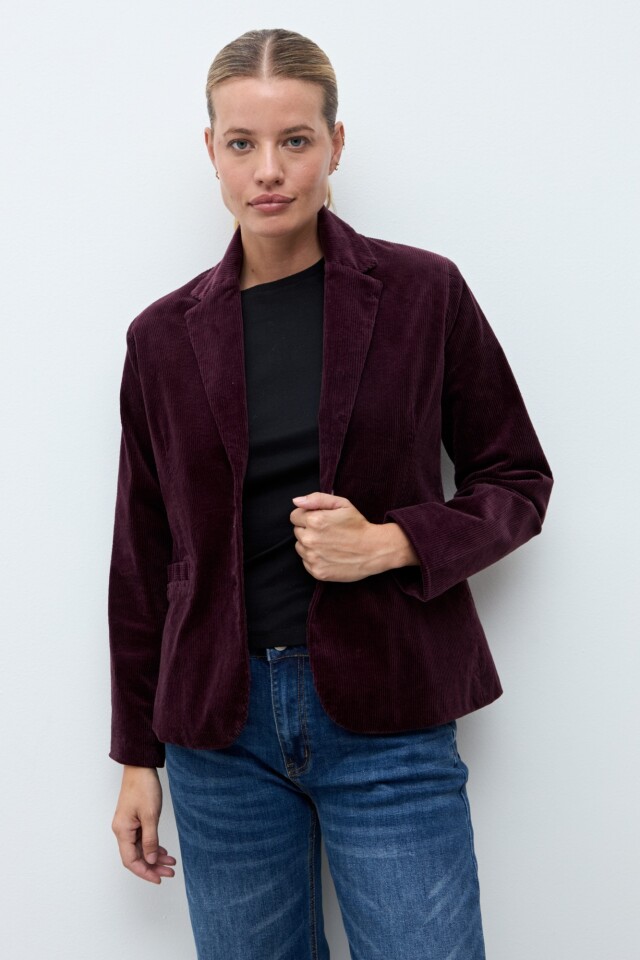 Blazer de pana ciruela