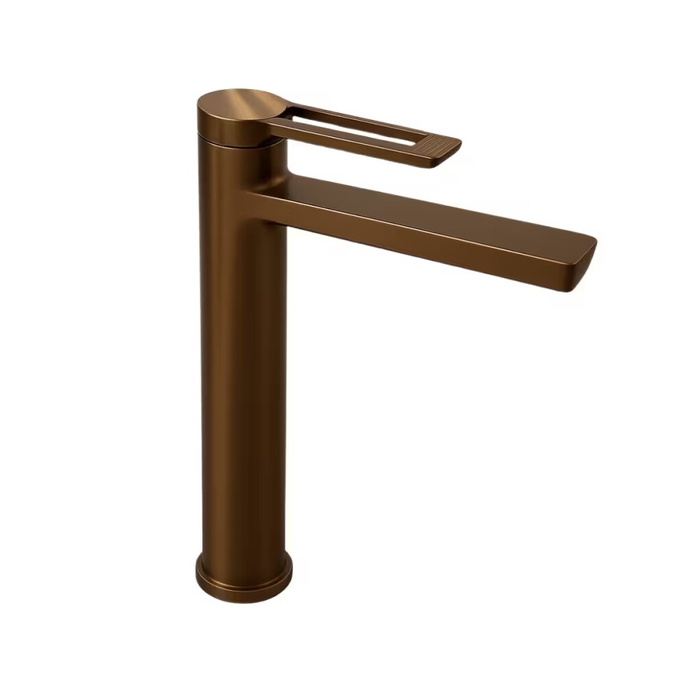 Grifería de lavatorio Monocomando de mesada Alto Elar Bronce cepillado Grifería De Lavatorio Monocomando De Mesada Alto Elar Bronce Cepillado