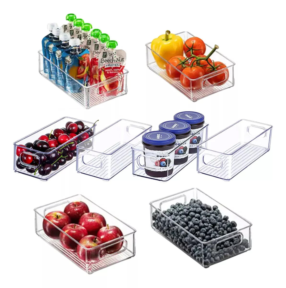 Set De 8 Canastos Organizadores Para Refrigerador Heladera 