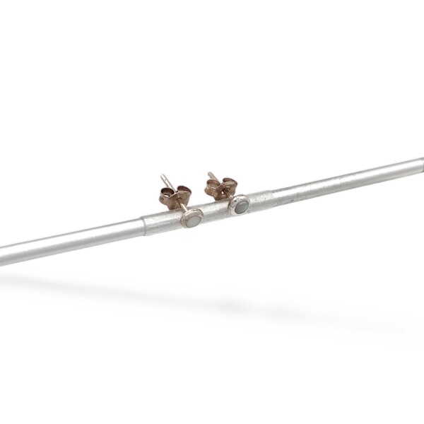 Caravanas Circulo-Plata 925-Piedra Nacar-CA3341 conpiedra