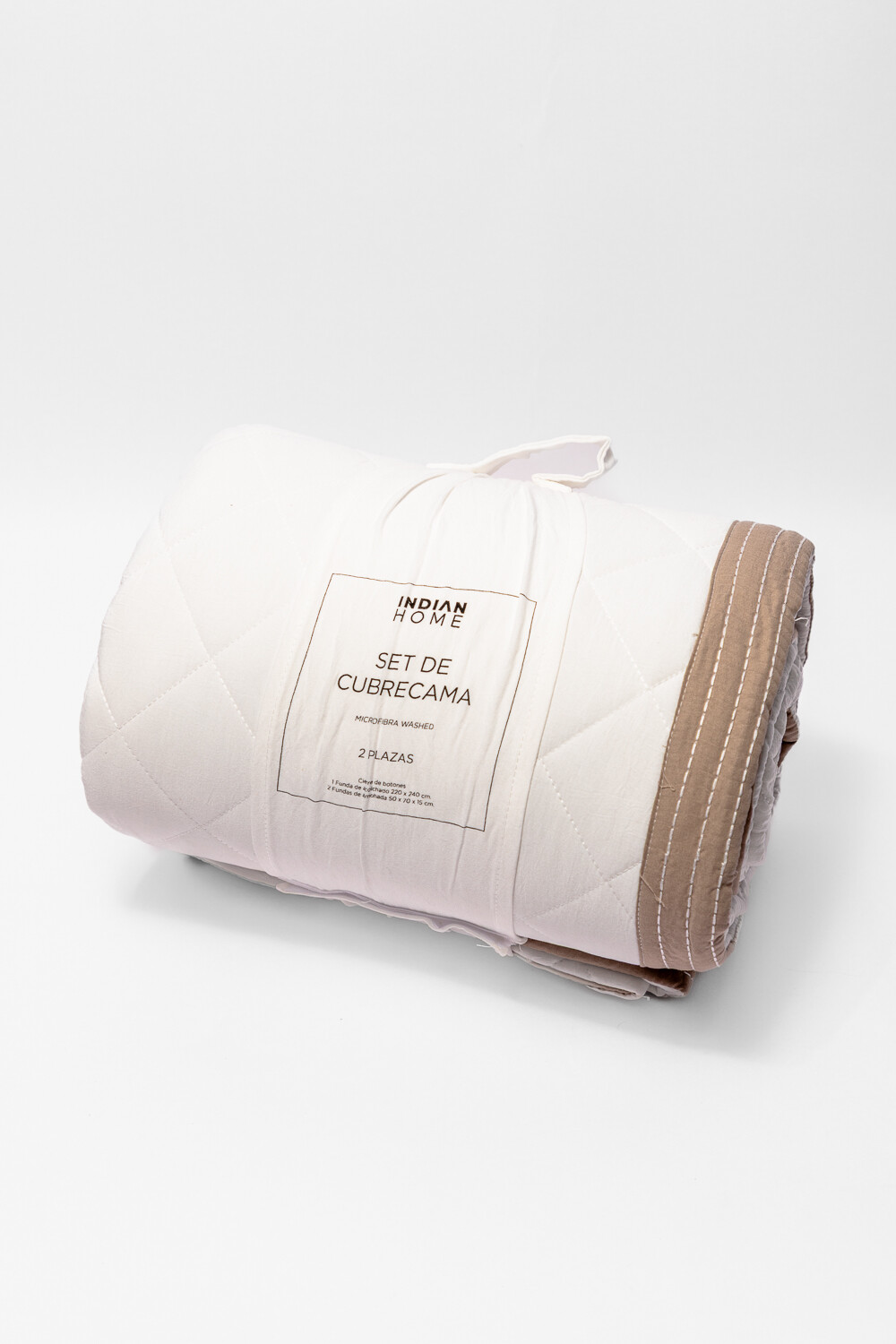 Cubrecama 2 Plazas Microfibra Washed Blanco