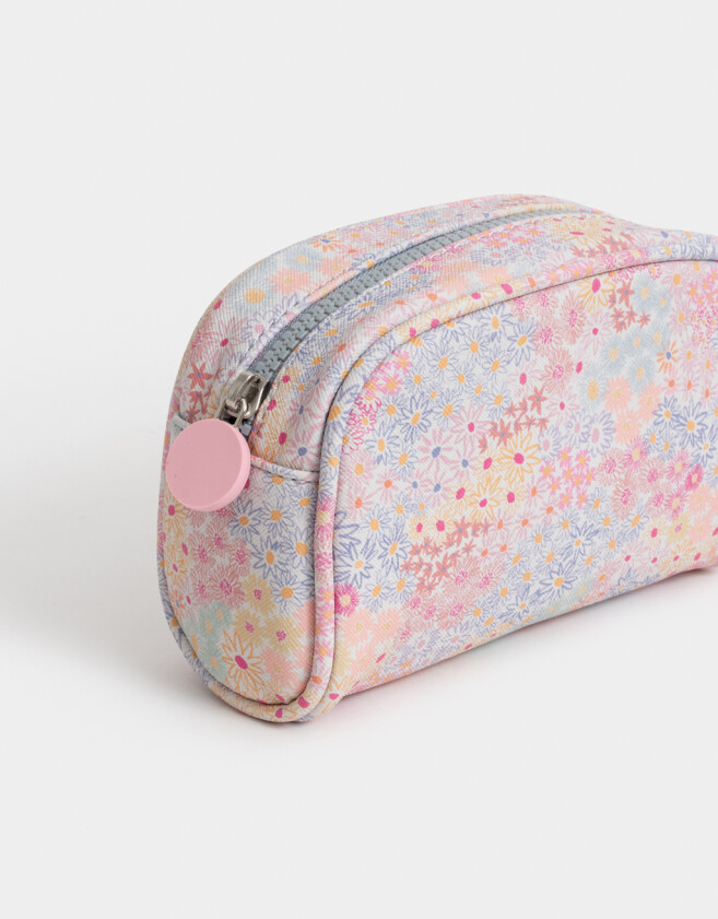 Porta Cosméticos Estampados Porta Cosméticos Cuerina Florcitas - Estampado Flores