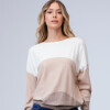 Buzo Dolman Colorblock MULTI/BEIGE