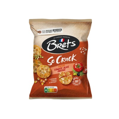 Snack Tomate Aceituna y Orégano 70g Brets So Crack Brets Crack To Oli Y Oré 70g