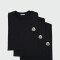 MONCLER - Pack de remeras X 3 de algodón con logo Negro