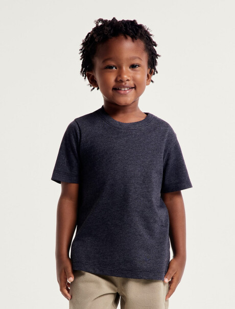 CAMISETA BÁSICA UNISSEX INFANTIL MANGA GRIS