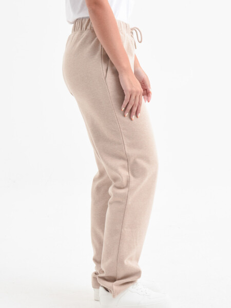 Pantalón deportivo básico Beige Melange
