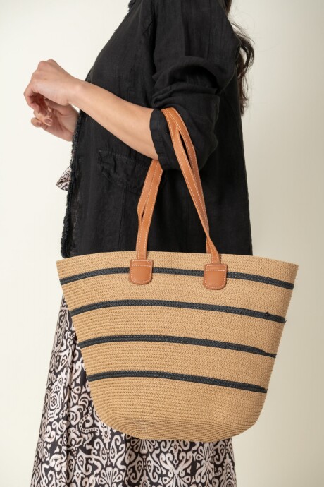 BOLSO GUACO Beige c/azul