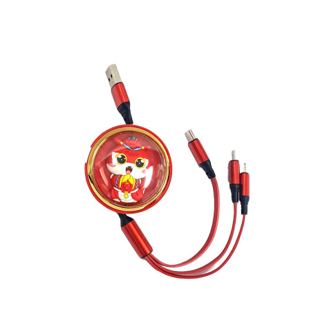 ACCESORIO INTERIOR - CABLE CARGA USB 3 EN 1 EXTENSIBLE LARGO 1.20M - ACCESORIO INTERIOR - CABLE CARGA USB 3 EN 1 EXTENSIBLE LARGO 1.20M -