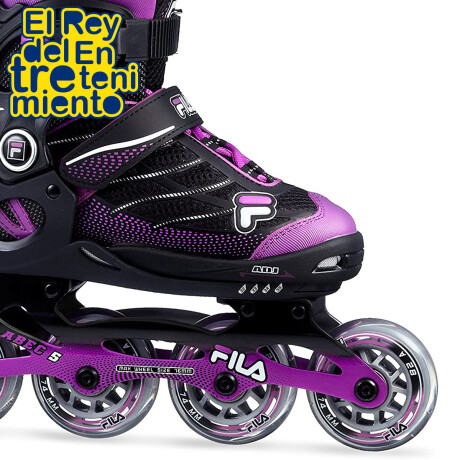 Patín Rollers Fila J One N1 En Europa Profesionales Negro-Violeta