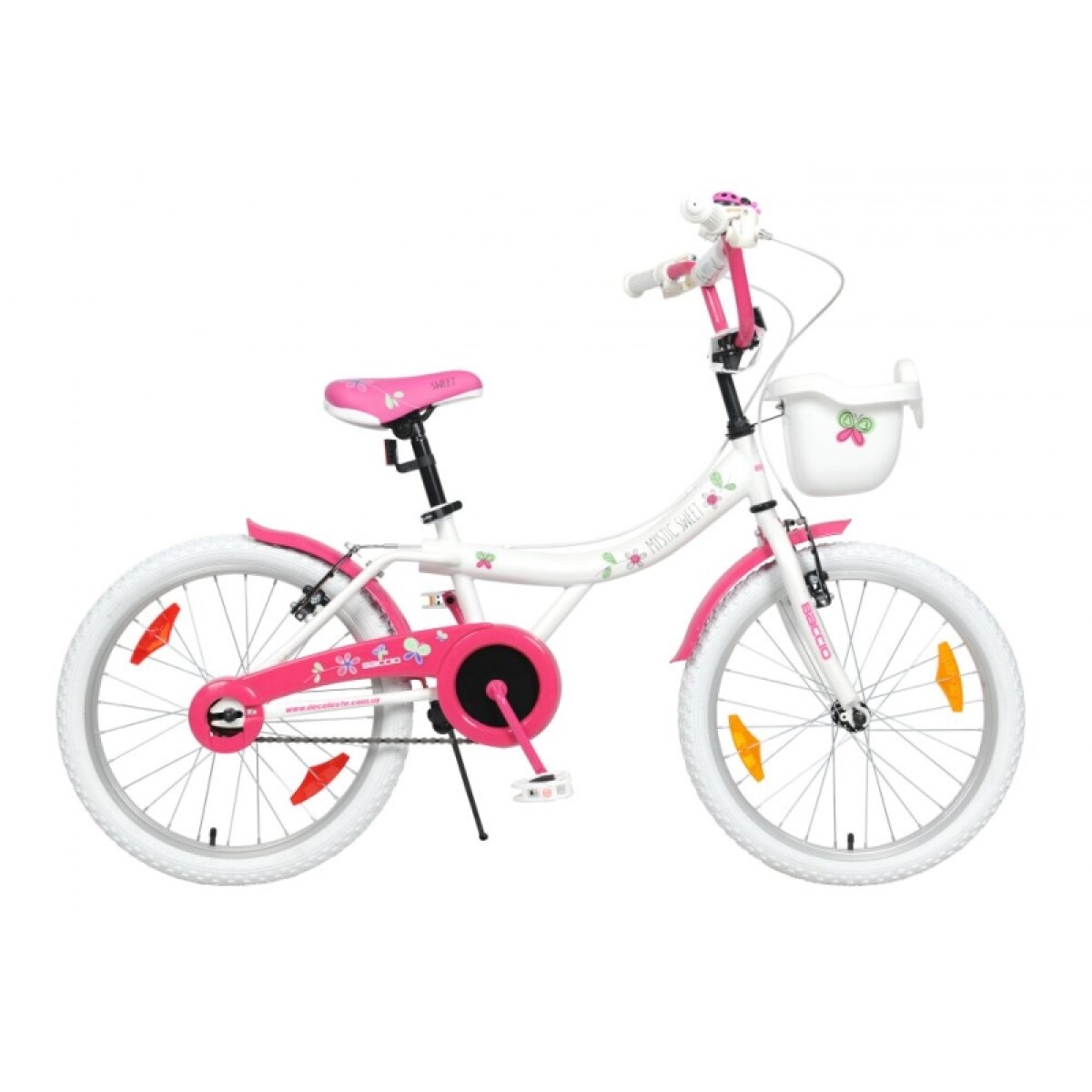 Bicicleta Baccio R.20 Niña Sweet - Blanco/fuscia 