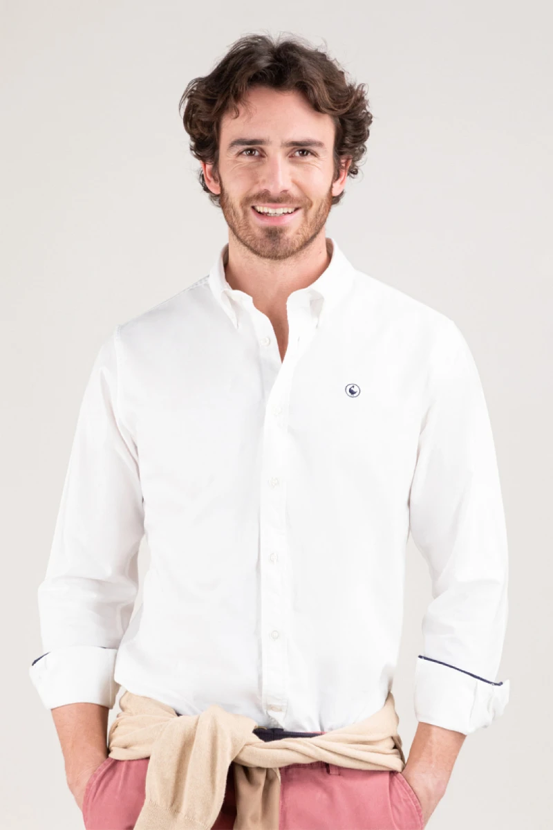 Camisa Garment Dyed El Ganso Blanca