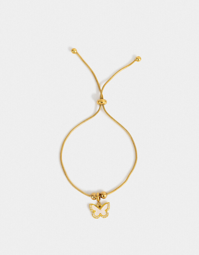 Pulseras Flexibles Acero quirúrgico Pulsera Flexible Acero Quirúrgico Con Dije - Dorado