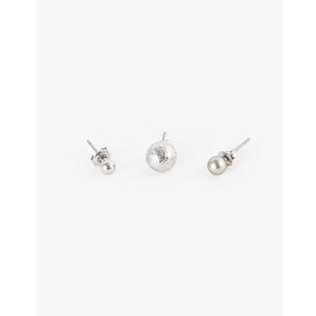 Set De Aros De Metal Plateado