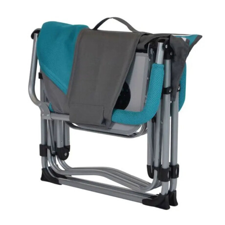 Silla Director Plegable Portable Acero c/ Mesa Playa Camping Verde