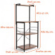 Mueble auxiliar Rack organizador 4 niveles de cocina Hierro y MDF Sin Color