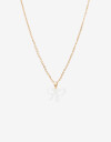Cadena Corta con Dije Acrilico Collar Cadena Con Dije Charm Moño - Dorado