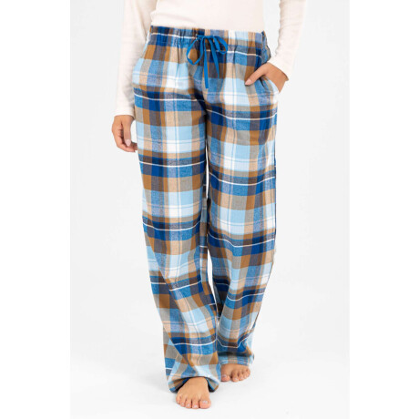 Pantalon mujer franela Azul