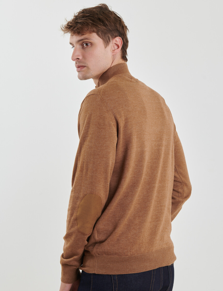 470996 SWEATER MEDIO CIERRE HARRINGTON LABEL Camel
