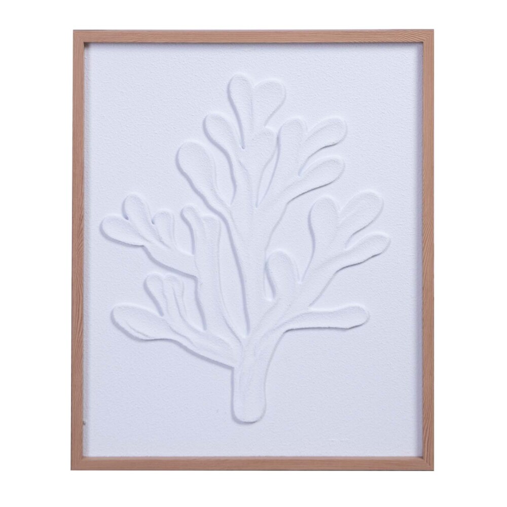 CUADRO 50X60CM PAPEL BLANCO CORAL