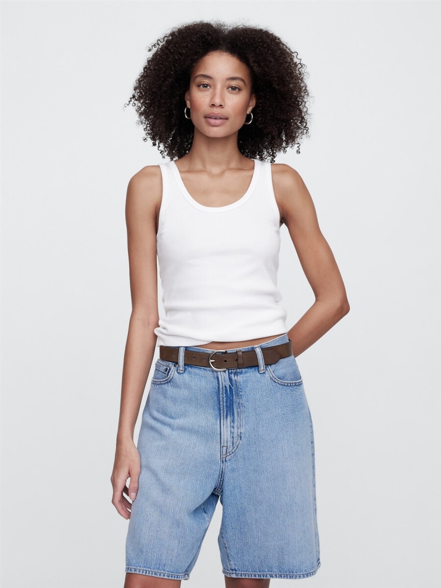 Musculosa Rib Mujer - White V2 Global 2 