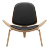 SILLON MADERA BEIGE/NEGRO 90X72X76CM Unica