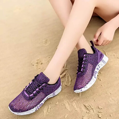 Calzado Deportivo Running Ventilados Para Adulto Violeta
