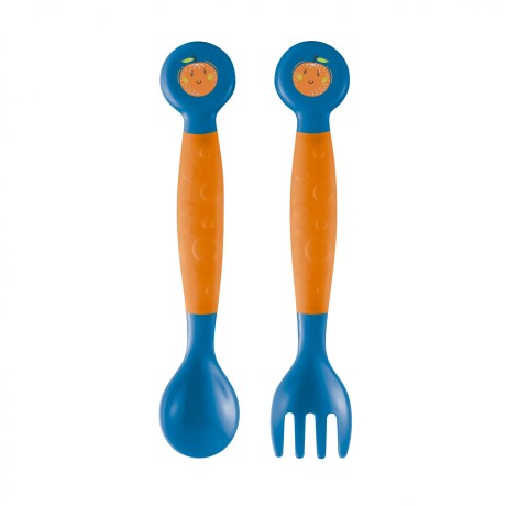 Set Cuchara y Tenedor Multikids BB1140 Naranja Flexible 001