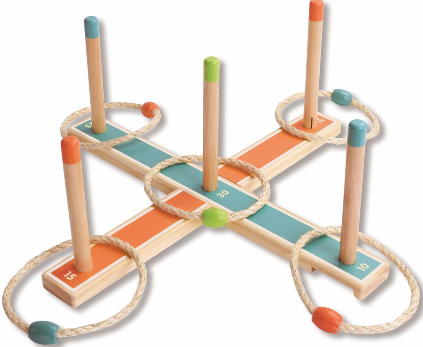Juego de lanzamiento de Aros de madera 