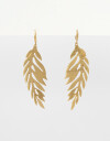 Aros Colgantes Largos Bronce Aros Colgantes Hoja - Dorado Bronce